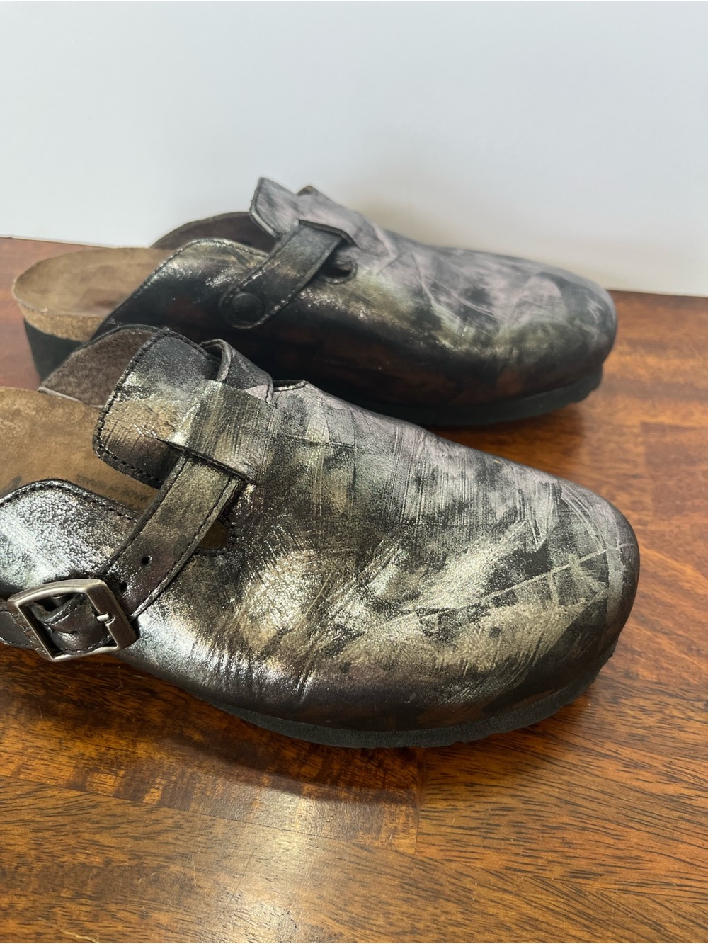 Naot Autumn Clog Mule Slip On Shoe Sz EU 40 US 9 Metallic Onyx - Picture 10 of 15